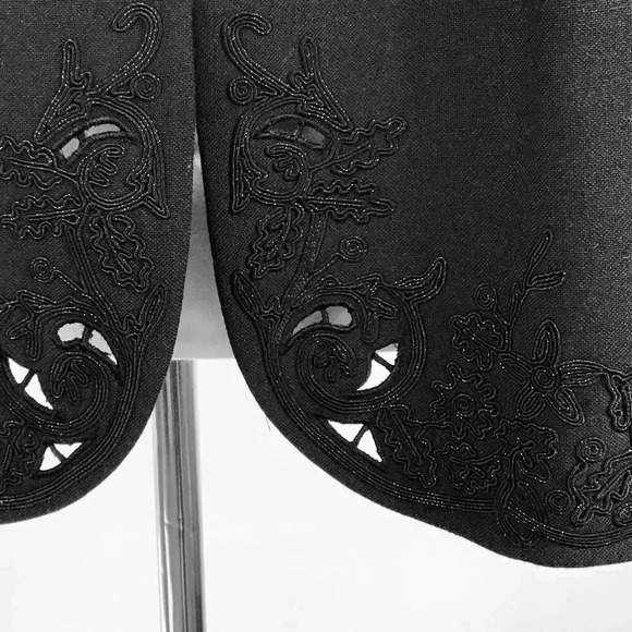 NWOT Trad Gothic Le Suit Blazer Jacket Cutout Embroidered WItchy Office Plus 16W - Picture 9 of 11